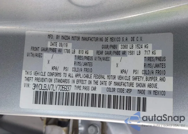 3MYDLBJV7LY705937: 43351697