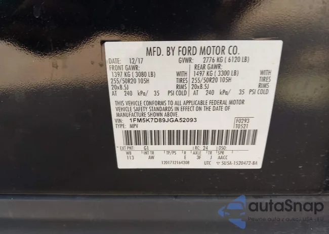 1FM5K7D89JGA52093: 43351772