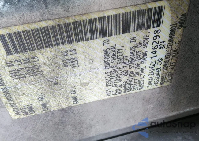 1N4AL2AP6CC146298: 43351792