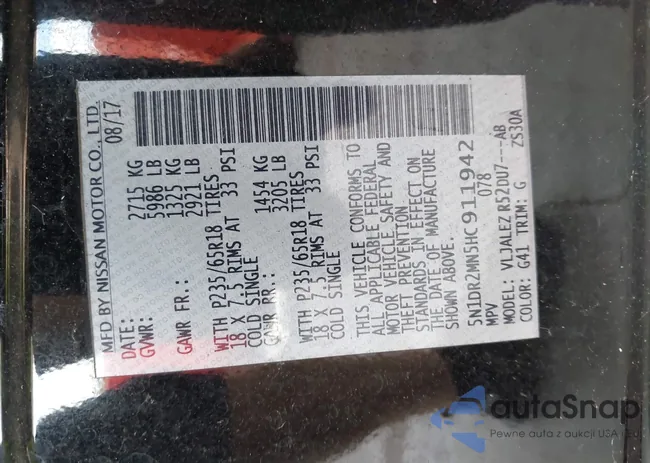 5N1DR2MN5HC911942: 43351803