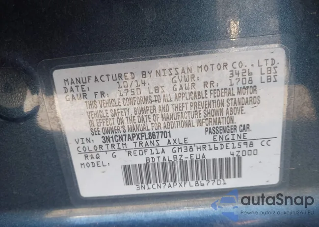 3N1CN7APXFL867701: 43351868