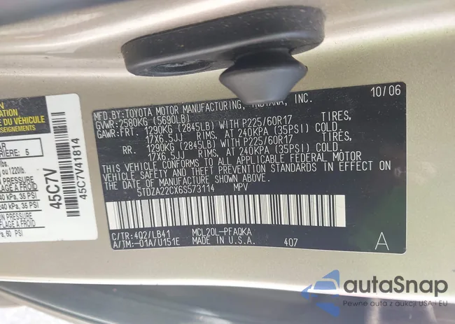 5TDZA22CX6S573114: 43351902