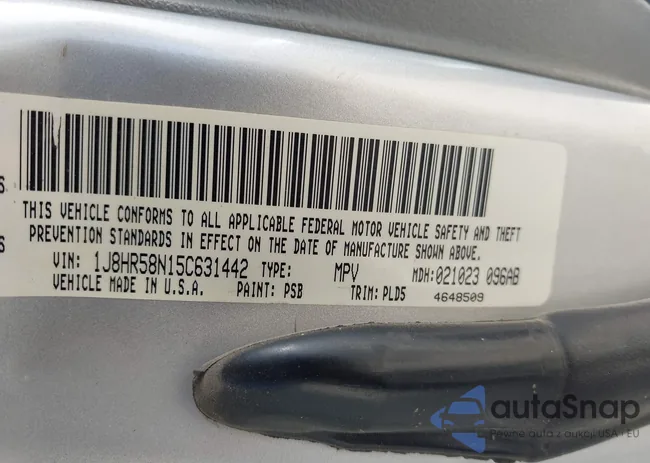 1J8HR58N15C631442: 43352009