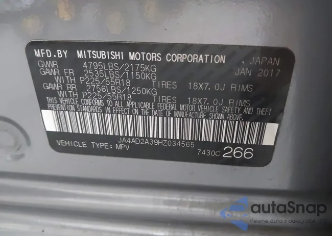 JA4AD2A39HZ034565: 43352016