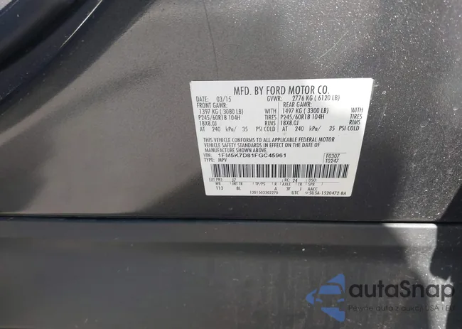 1FM5K7D81FGC45961: 43352049