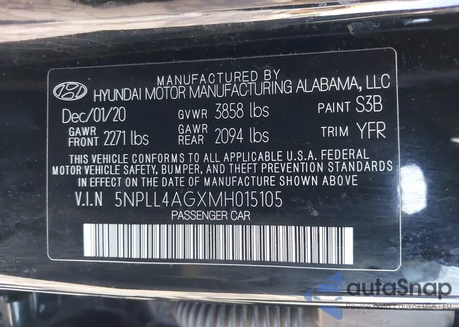 5NPLL4AGXMH015105: 43351334