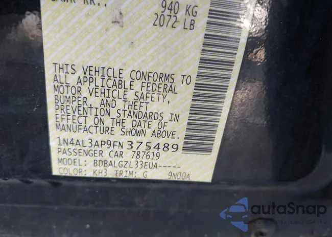 1N4AL3AP9FN375489: 43351351