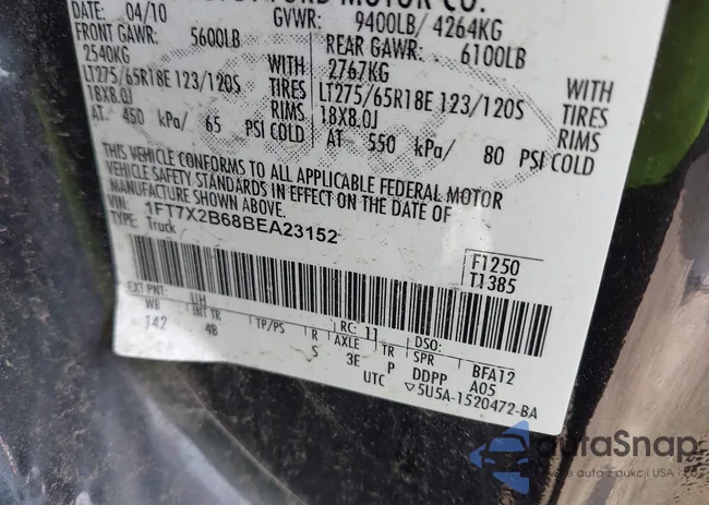 1FT7X2B68BEA23152: 43351376