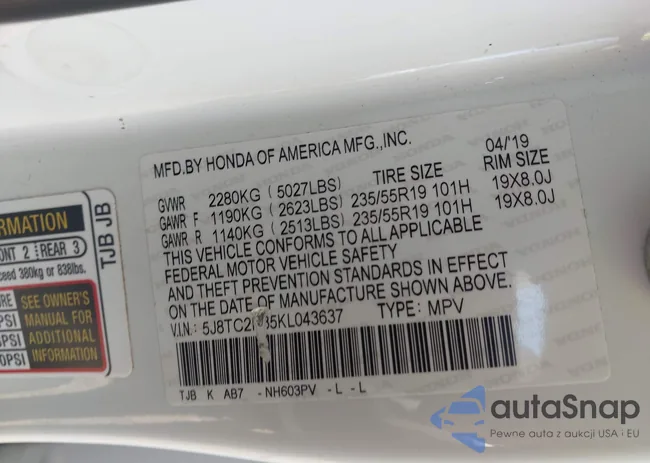 5J8TC2H35KL043637: 43351379