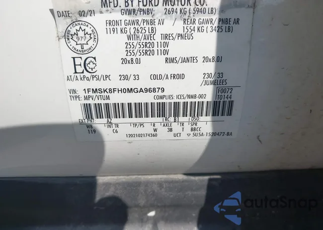 1FMSK8FH0MGA96879: 43351519