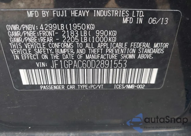 JF1GPAC60D2891553: 43351582