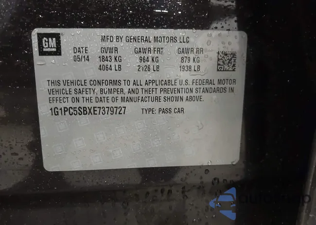 1G1PC5SBXE7379727: 43351673