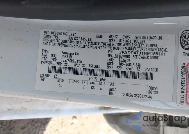 3FADP4TJ1HM158161: 43352679