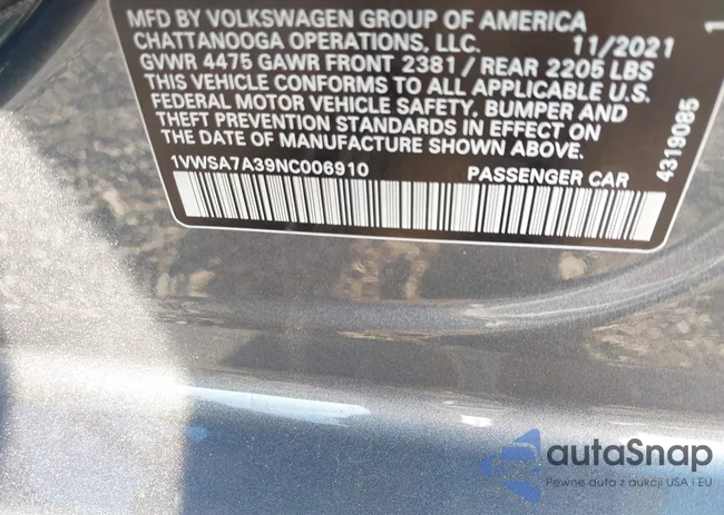 1VWSA7A39NC006910: 43352753