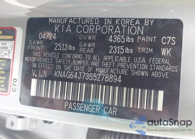 KNAG64J73S5278894: 43352780