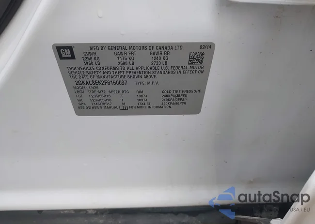 2GKALSEK2F6150097: 43352853