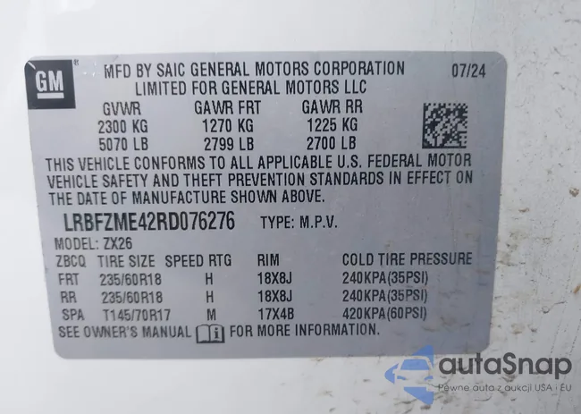 LRBFZME42RD076276: 43352888