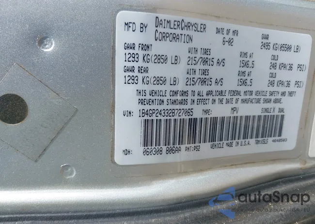 1B4GP24332B727065: 43352928