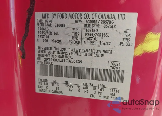 2FTRX07L51CA50339: 43352946