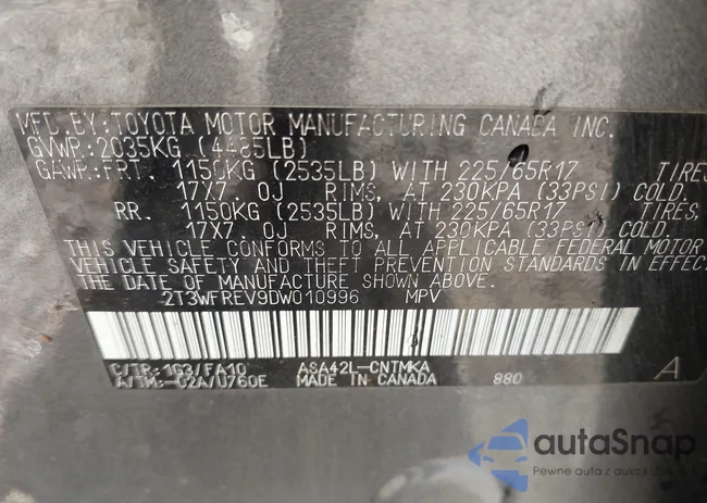 2T3WFREV9DW010996: 43353182