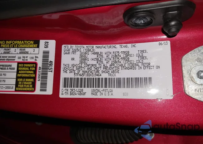 5TFHW5F18DX319464: 43353216