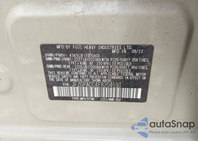 JF2GPACC4E8204591: 43352393