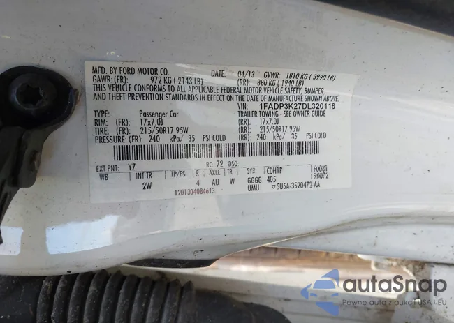 1FADP3K27DL320116: 43352444