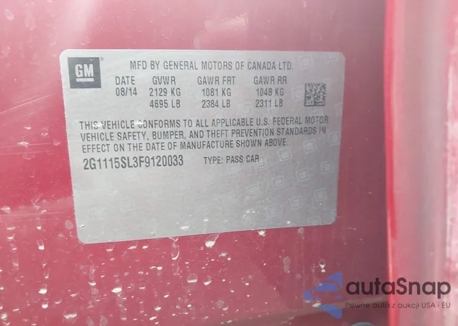 2G1115SL3F9120033: 43352635