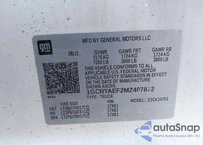 1GCRYAEF2MZ407872: 43353755