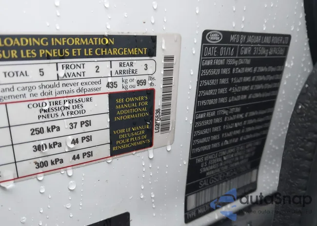 SALGS2EFXGA276636: 43353809