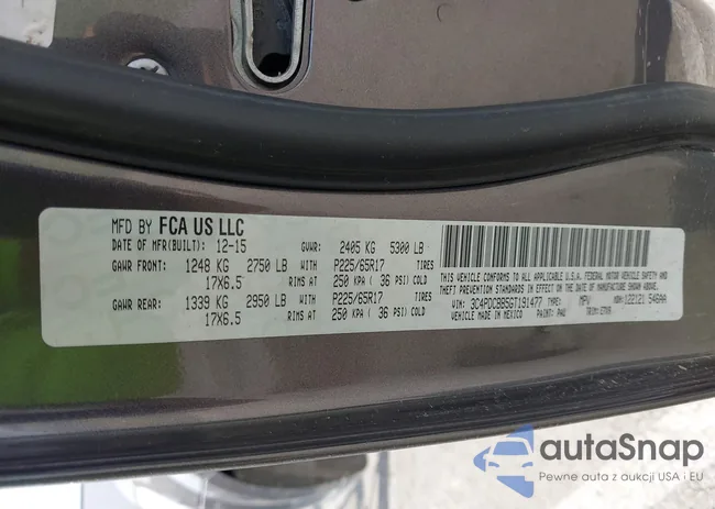 3C4PDCBB5GT191477: 43353822