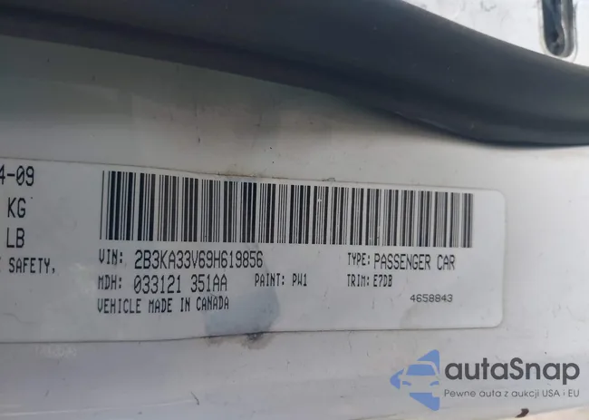 2B3KA33V69H619856: 43353873