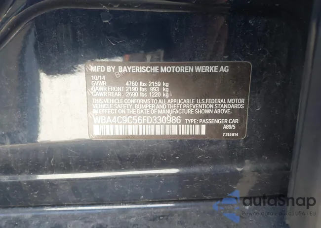 WBA4C9C56FD330986: 43353910