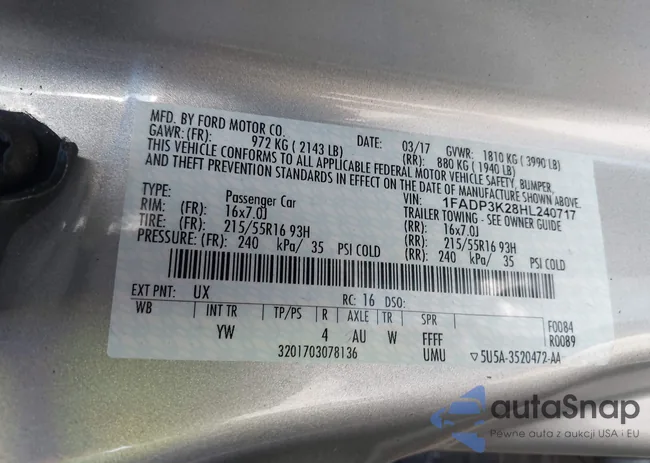 1FADP3K28HL240717: 43354015