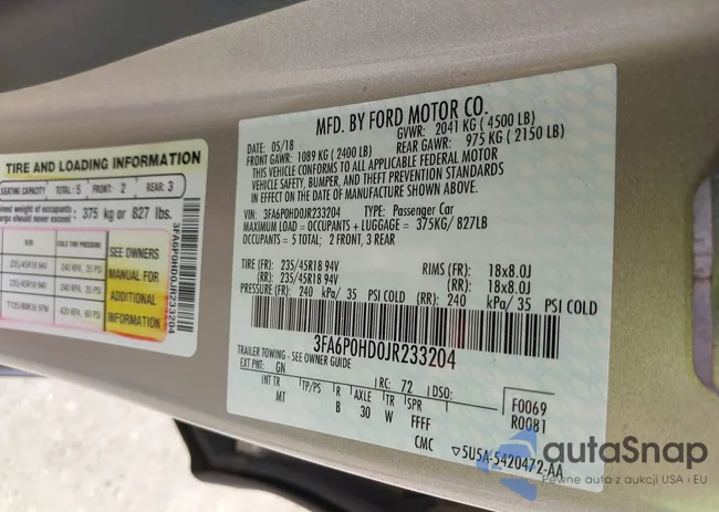 3FA6P0HD0JR233204: 43354103