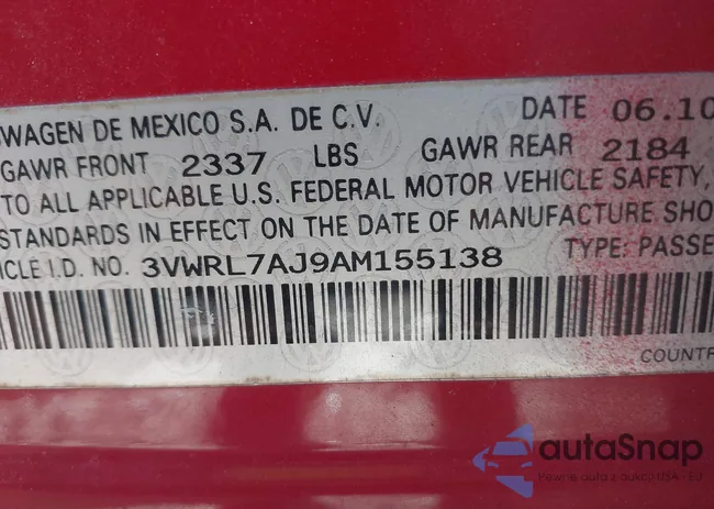 3VWRL7AJ9AM155138: 43354139