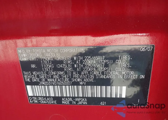 JTMZD31V076050007: 43354159