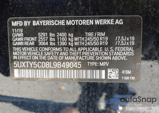 5UXTY5C08L9B49045: 43354192