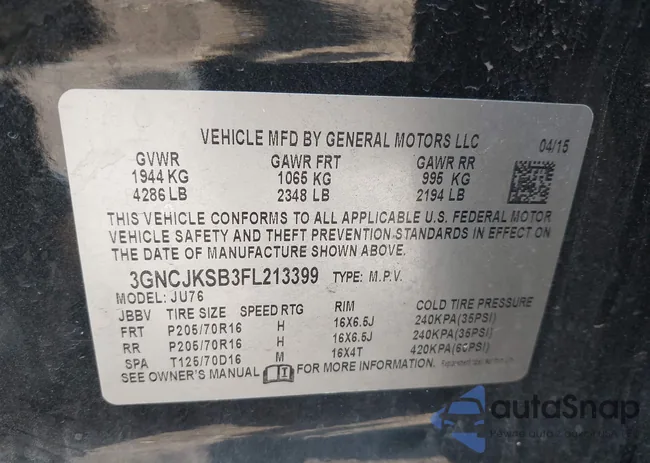 3GNCJKSB3FL213399: 43353429