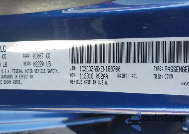 1C3CDZABXEN189700: 43353496