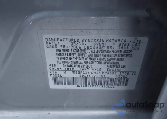 3N1AB7AP3EY310601: 43353581