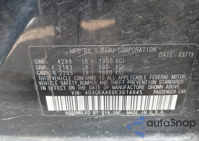 4S3GKAA66K3614845: 43353629