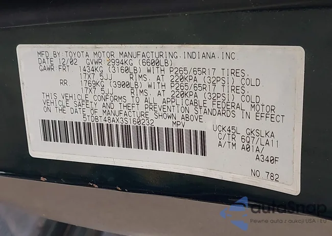 5TDBT48AX3S160232: 43354742