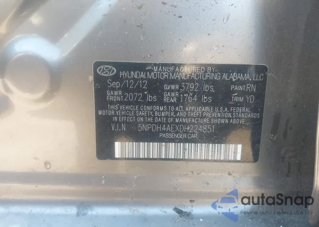 5NPDH4AEXDH224851: 43354745