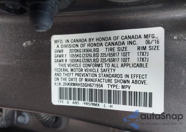 2HKRM4H53GH671954: 43354829