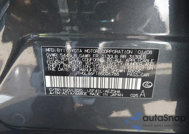 JTHGL46F185026788: 43355095