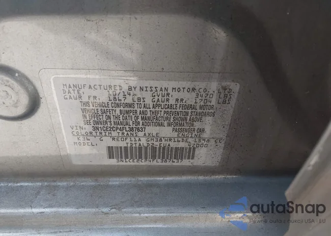 3N1CE2CP4FL387637: 43355149