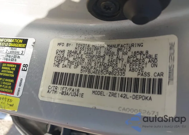 5YFBU4EE5CP062335: 43355171