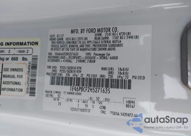 1FA6P8CF2H5271635: 43355183