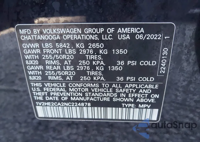 1V2HE2CA2NC224878: 43355238